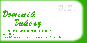 dominik dukesz business card